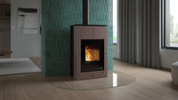 HS Flamingo Aquaflam Vario Saporo Aqua in moderne woonkamer met brandend vuur