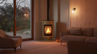 HS Flamingo Masterflamme Grande in moderne woonkamer met brandend vuur