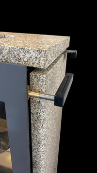 Xeoos Patagonia x5 detail van granieten bekleding en handgreep