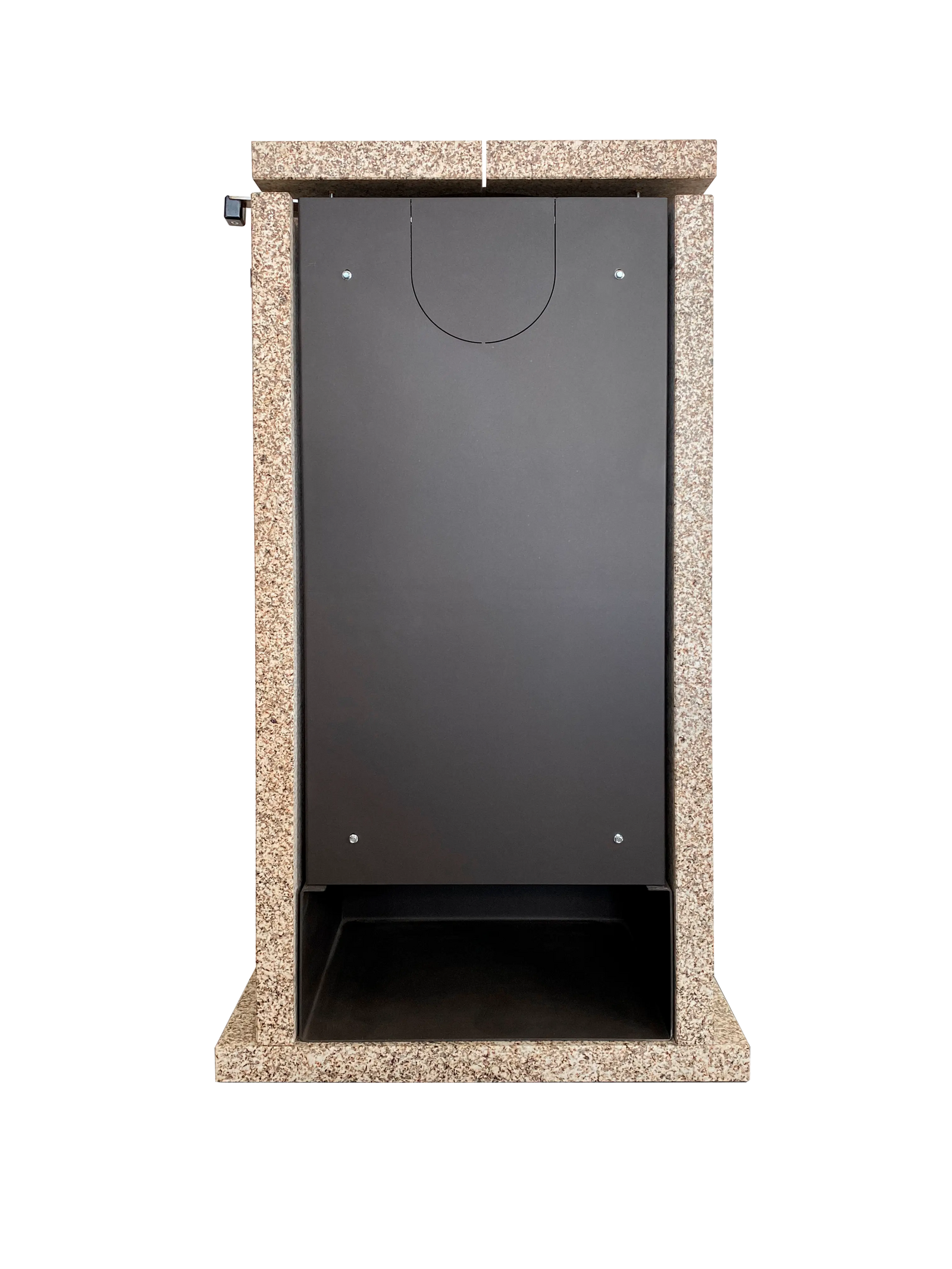 Xeoos Patagonia x5 haardkachel met beige natuurstenen omkasting