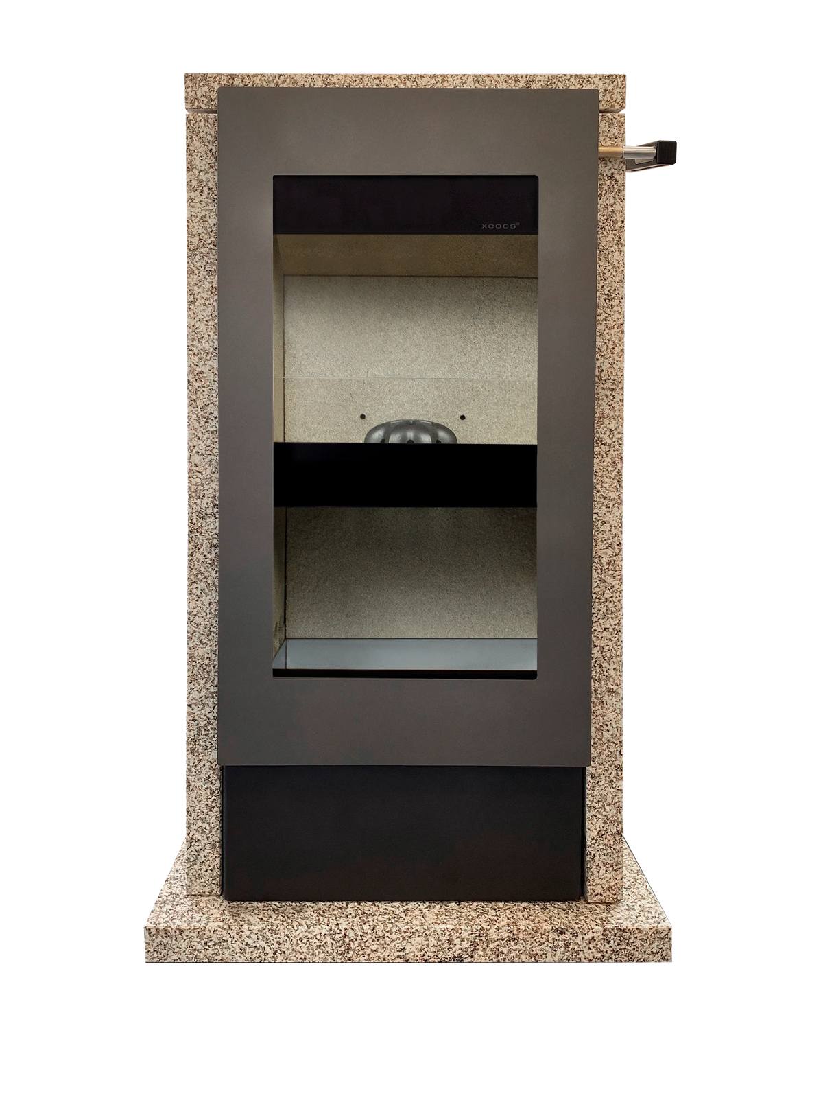 Xeoos Patagonia x8 haard op showroomachtergrond