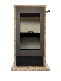 Xeoos Patagonia x8 haard op showroomachtergrond