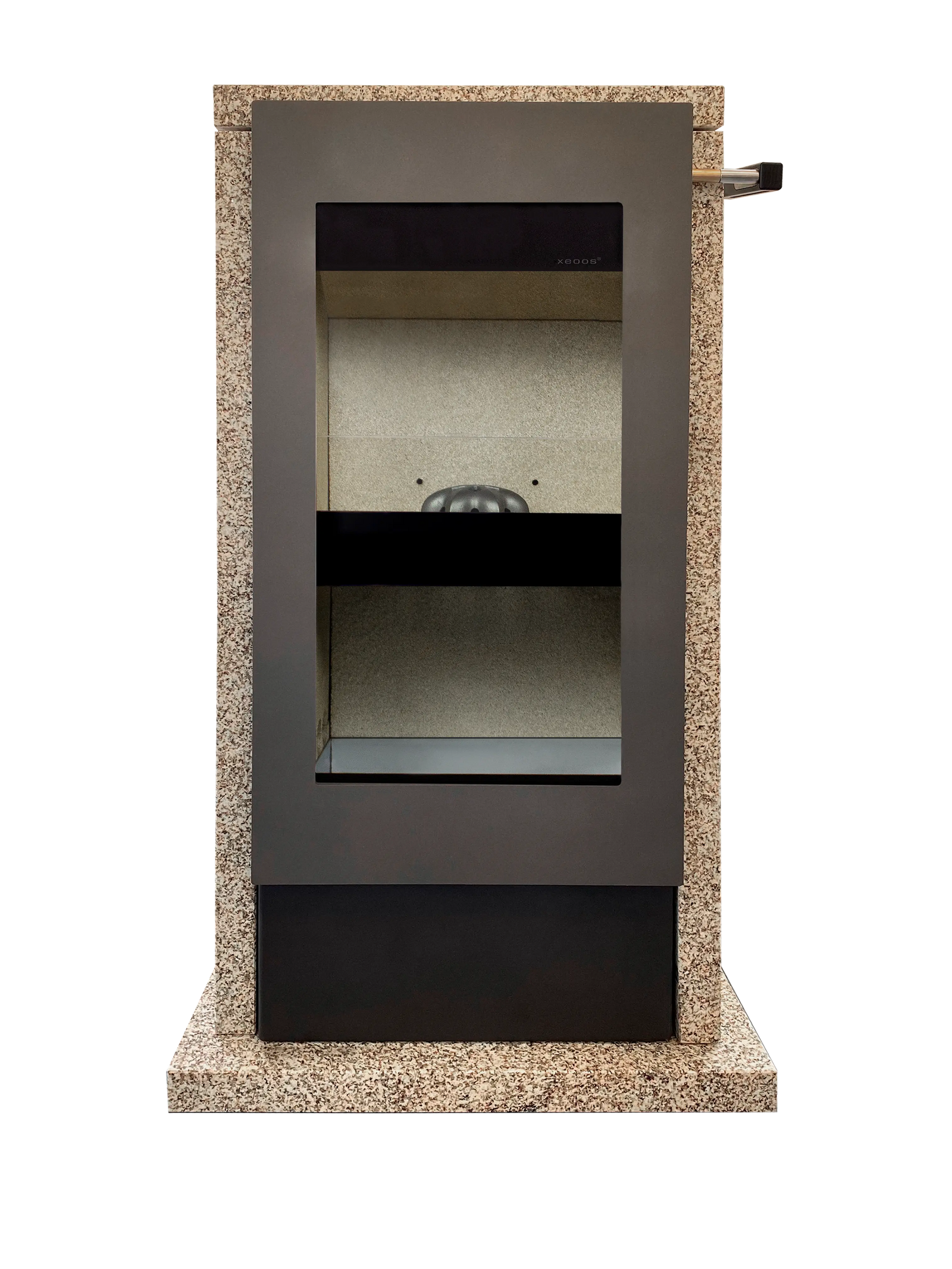 Xeoos Patagonia x8 haard op showroomachtergrond