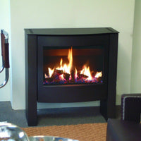 Bocal A8 gaskachel met vlammen in showroom