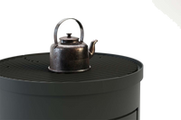 Duroflame Abel RC pelletkachel met theepot bovenop