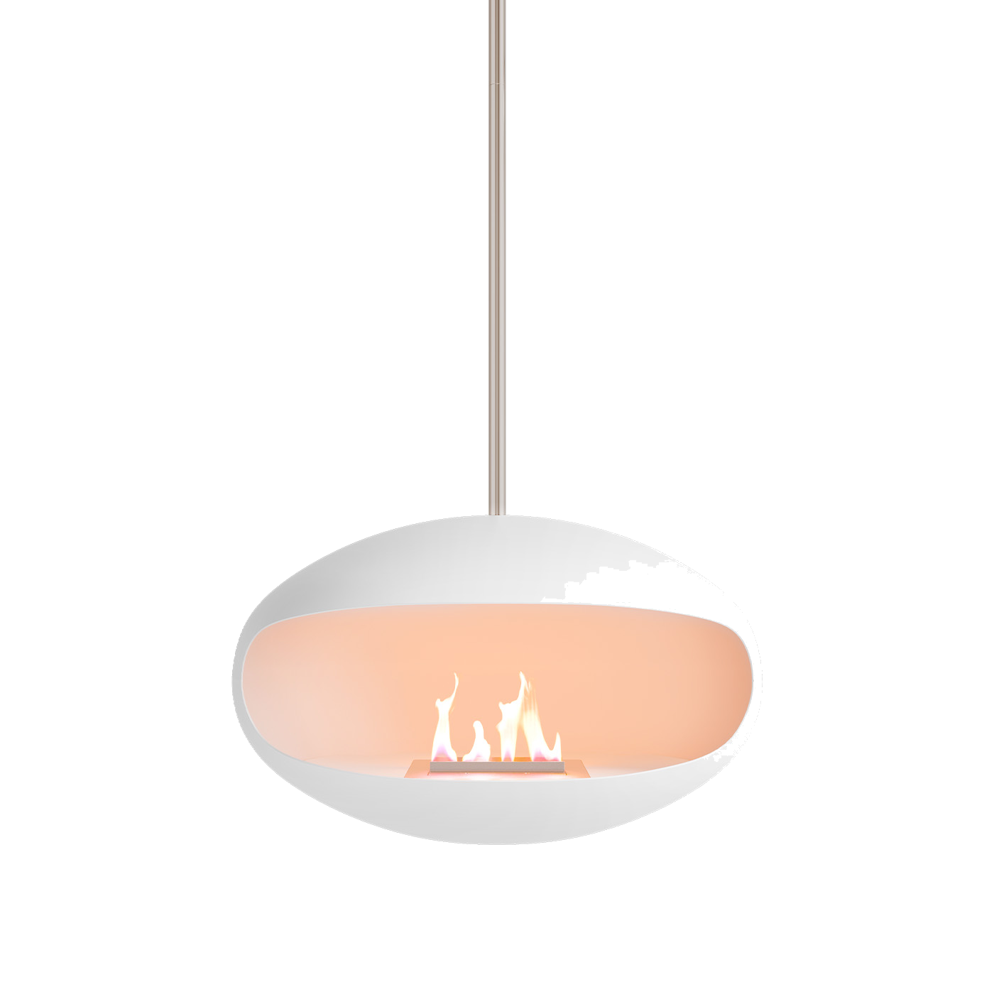 Cocoon Fires Aeris Wit hanghaard met vlammen