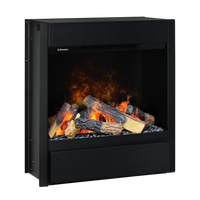 Dimplex Albany Multi Optimyst zwarte haard met houtblokken en vlammen