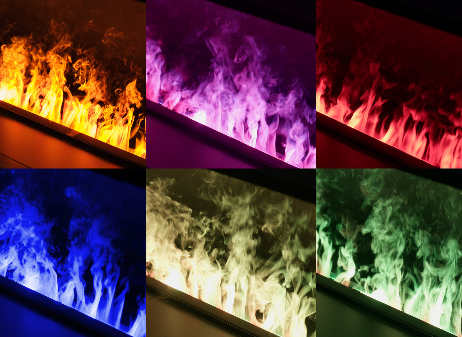 Dimplex Albany Multi Optimyst met vlammen in zes kleuren