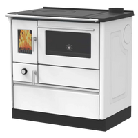 Alfa Plam Alfa 85 G vrijstaande kookkachel met oven, wit en zwart