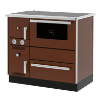 Alfa Plam Alfa Term 20 bruine kookkachel met oven en twee deuren