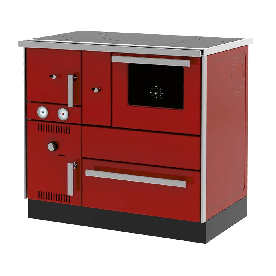 Alfa Plam Alfa Term 27 rode kookkachel met oven en meters