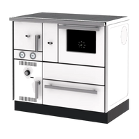 Alfa Plam Alfa Term 27 witte kookkachel met oven en metalen handgrepen