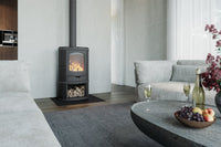 Altech Eclips Depot houtkachel in moderne woonkamer