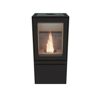 Altech MAX H pelletkachel met zichtbare vlam achter glas