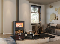 Altech MAX W Depot houtkachel in moderne woonkamer