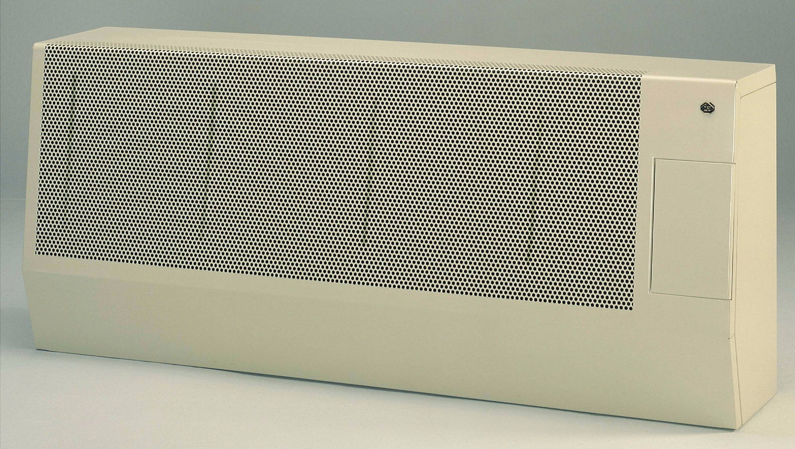 DRU Art 8 gevelkachel in beige, met geperforeerd frontpaneel.