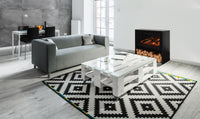 Element4 Club Kudos E haard in moderne woonkamer met brandend vuur