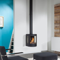 Wanders Balsa Wall wandkachel met vuur in moderne woonkamer