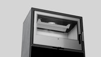 Close-up van de Balstil Forli 95 met open haarddeur en zichtbaar interieur