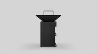 Balstil Grill Chef zwarte barbecue op een lichte studiobackground