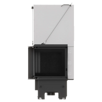 Balstil Milano 480/480 inbouwhaard met geopende deur op witte achtergrond