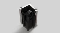 Balstil Milano 480/480, opengewerkt met zwart metalen binnenwerk en rookkanaalaansluiting