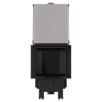 Balstil Milano 500/500 inbouwhaard met open liftdeur op witte achtergrond