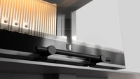 Detail van de zwarte deurhandgreep van Balstil Milano 610/430