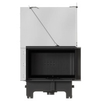 Balstil Milano 810/410 inbouwhaard met geopende deur op witte achtergrond