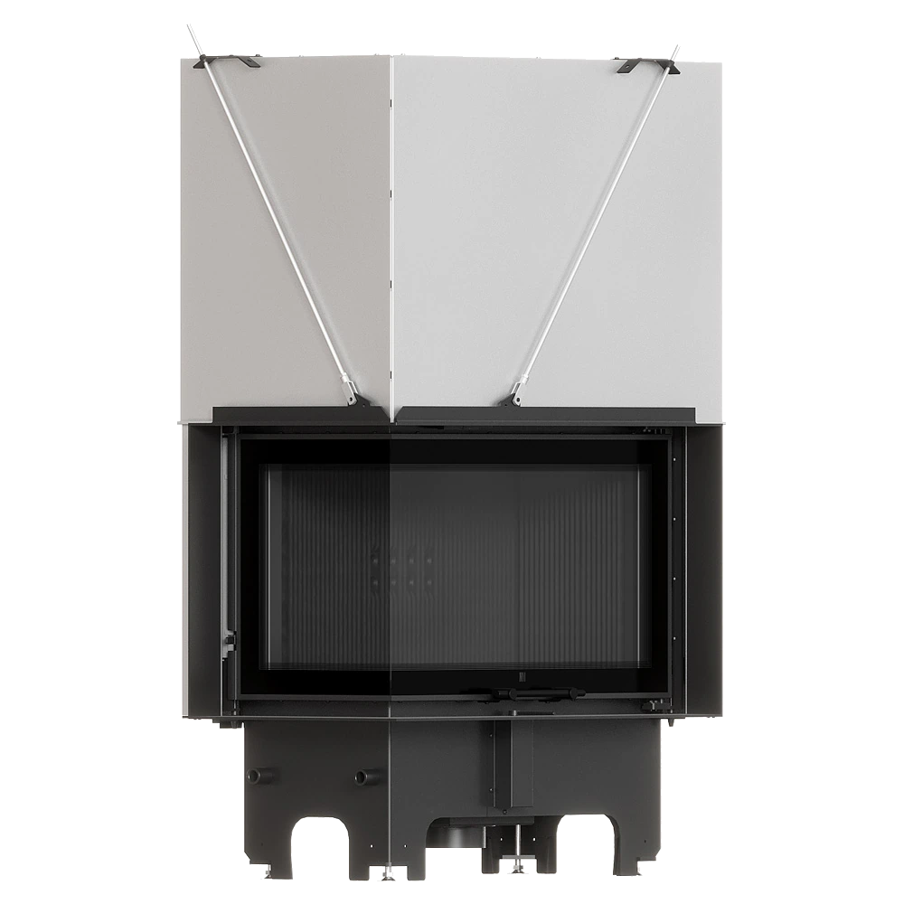 Balstil Milano 810/410 inbouwhaard met glazen deur op witte achtergrond