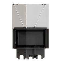 Balstil Milano 810/410 inbouwhaard met glazen deur op witte achtergrond