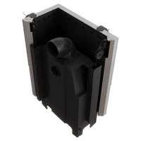 Balstil Milano 810/410 inbouwhaard met zicht op de zwarte interne constructie