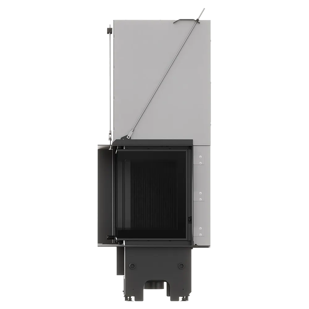 Balstil Milano 810/410 inbouwhaard met geopend frontpaneel op witte achtergrond