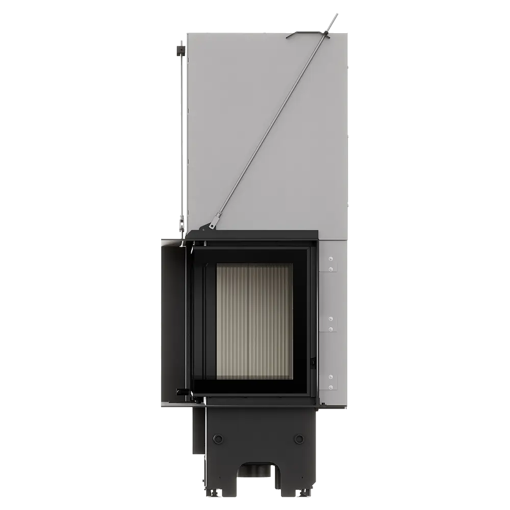 Balstil Milano 810/410 inbouwhaard met geopende deur op witte achtergrond