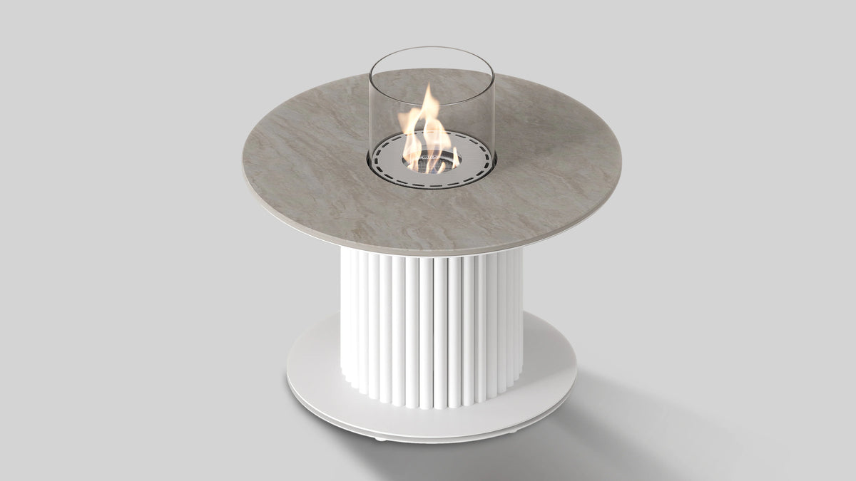 Balstil Table Core ronde tafelhaard met vlam en glazen windscherm