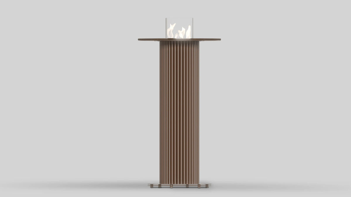 Balstil Table Core met zichtbare vlammen op een neutrale achtergrond