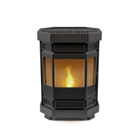 Duroflame Batavia T4.2 pelletkachel met zichtbare vlam achter glas