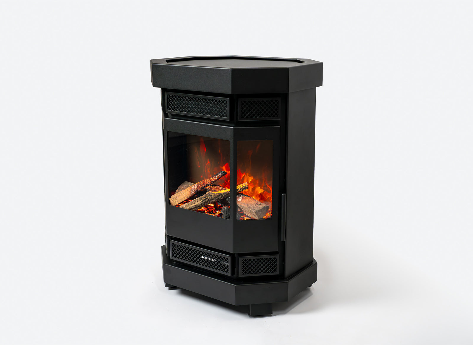 Duroflame Batavia E500 zwarte kachel met zichtbare vlammen