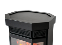 Duroflame Batavia E500 zwarte kachel op witte achtergrond