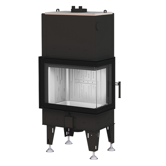 BeF Aquatic WH 70 CP haard met glazen deur op witte achtergrond