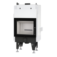 BeF Aqualite 6 Passive inbouwhaard met zwarte omlijsting en witte behuizing