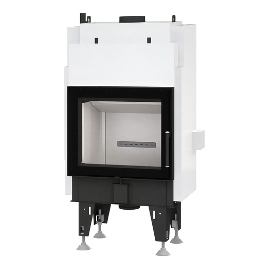 BeF Aqualite 6 Passive inbouwhaard met zwarte omlijsting en witte behuizing