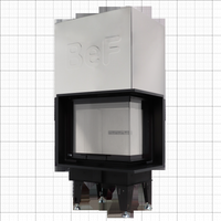 BeF Aquatic WH V 70 CP haard met glazen ruit en zwarte omlijsting