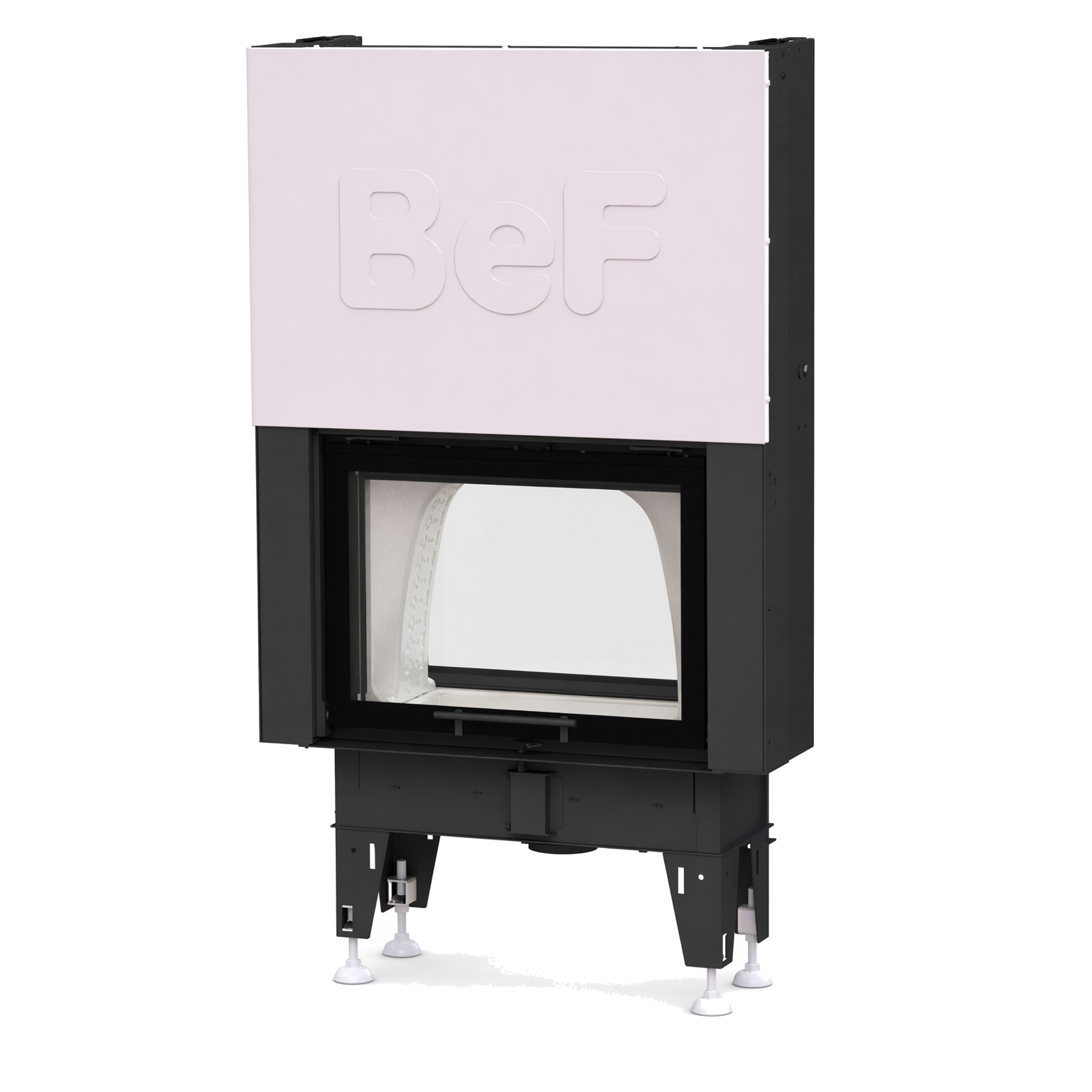 BeF Double Feel V 7 Passive in zwart met licht paneel en glazen deur