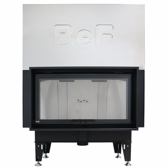 BeF Therm V 10 inbouwhaard met zwart kader en glazen deur