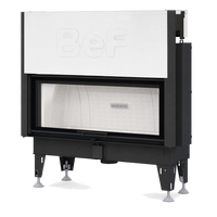 BeF Therm V 12 in zwart-wit met grote glazen deur op witte achtergrond