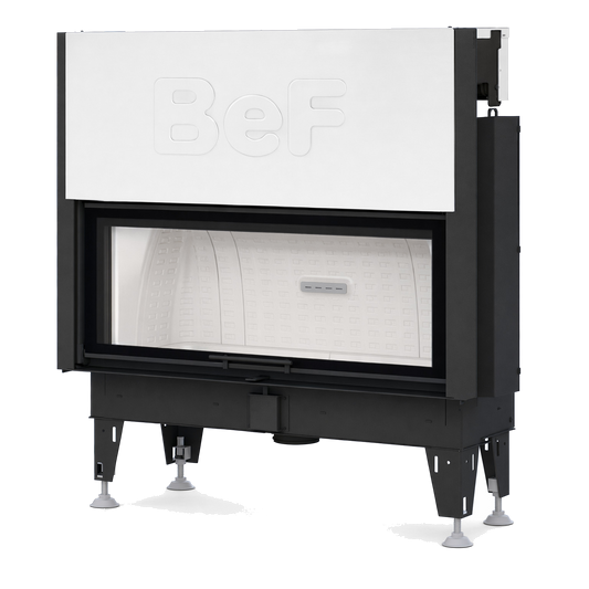 BeF Therm V 12 in zwart-wit met grote glazen deur op witte achtergrond