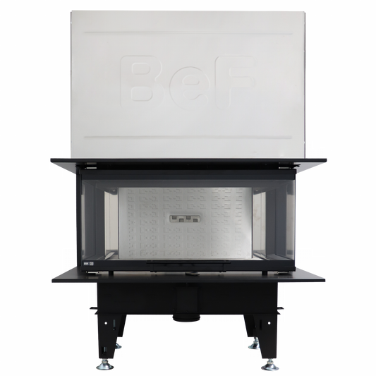 BeF Therm V 8 C in gesloten haard op witte achtergrond
