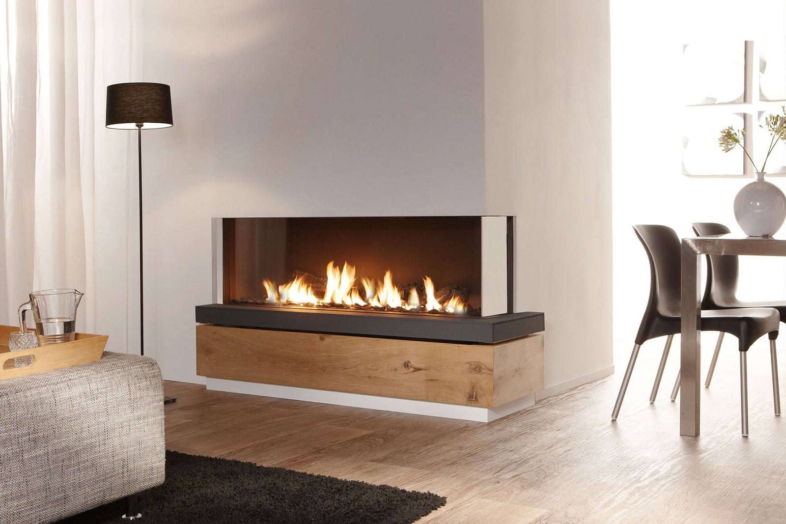 Element4 Bidore 140 Double Burner gashaard in moderne woonkamer