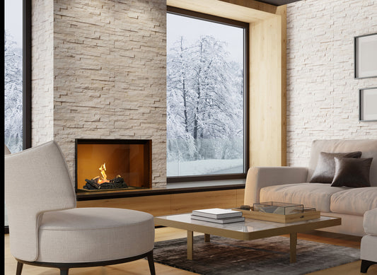 Element4 BIO 50I ingebouwde haard in moderne woonkamer
